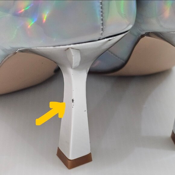 NEW Steve Madden Salza Pumps Womens 6 Iridescent Metallic Pointed Toe Stiletto - Picture 11 of 15